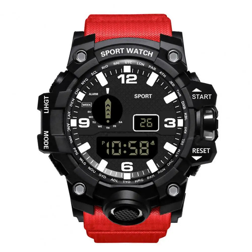 Electronic Watch Multifunctional Outdoor Sports Watch Stylish Durable Strap Running Watch Men Women Student Accessories