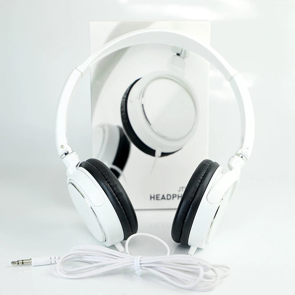 Universal Headphone Over Ear Foldable Wired Earphones HiFi Stereo Sound Portable Headset 3.5mm Headphone HiFi Stereo Sound