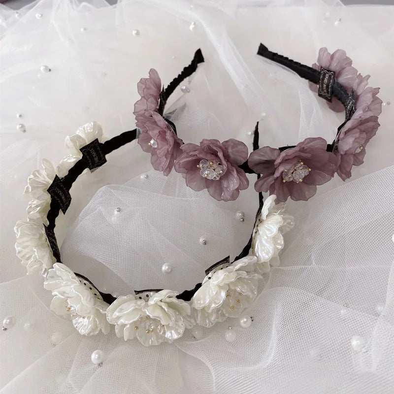 2021 New Women headwear Wedding Headband Beautiful Hair Hoop Bride Headpiece Hair Accessories For Women Girls