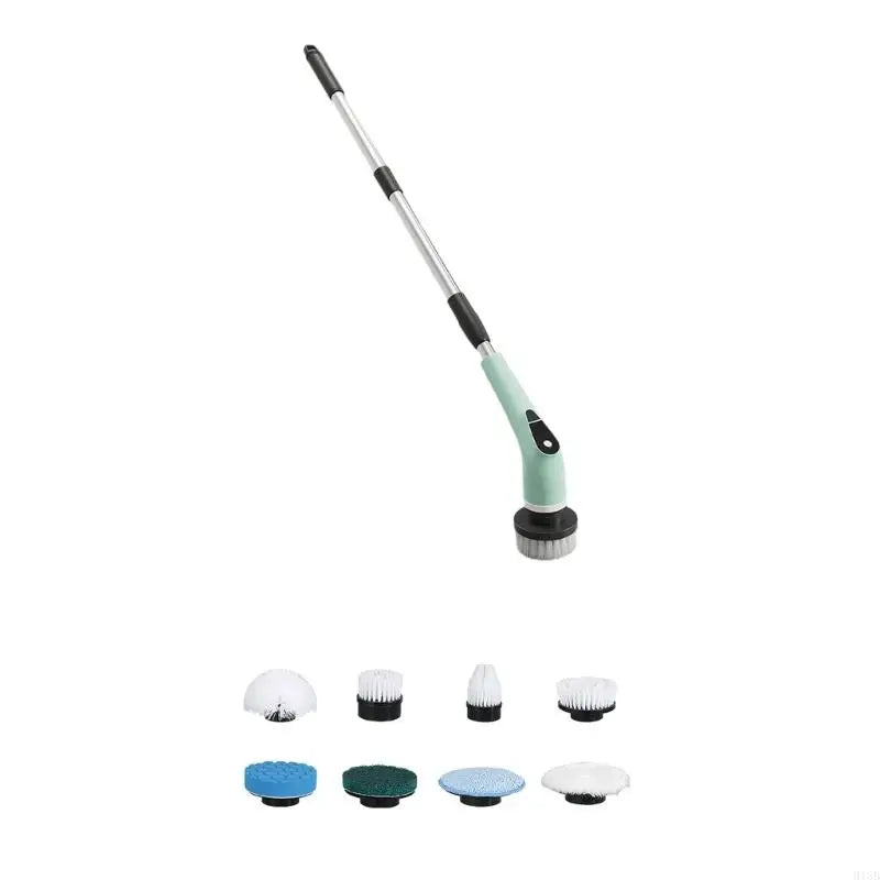 2025 New Electric Spin Scrubber 8Attachments 2000mAh Lithiums batteries For Floor Wall Clean