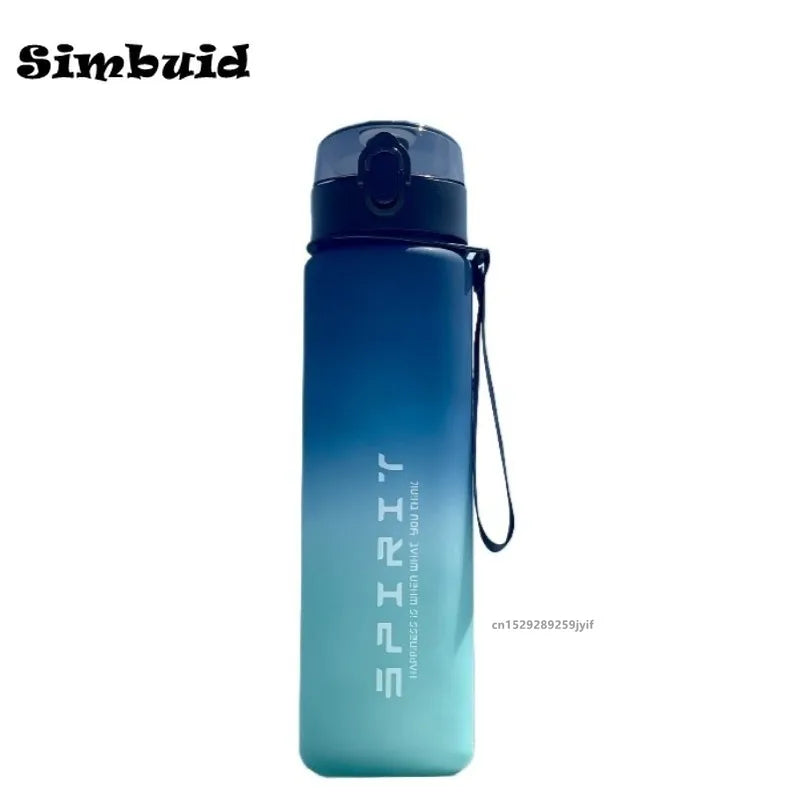 800ml Large Capacity Sports Water Bottle Leak Proof Plastic Drinking Cup With Time Scale Suitable For Travel Fitness Sports