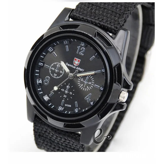 Fashion Nylon Strap Men's Watch Cloth Strap Military Watch Trendy Night Light Needle Sports Watch Men's and Women's Watch