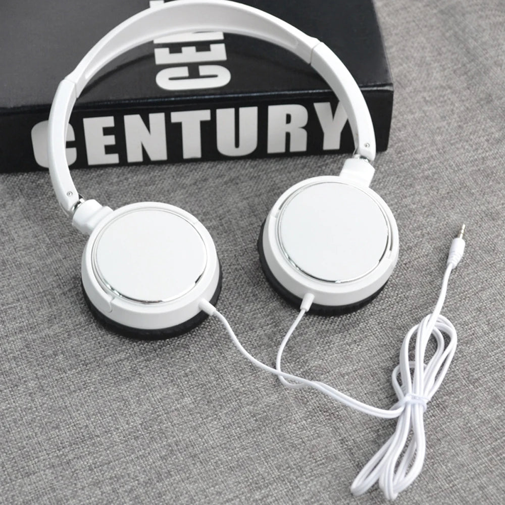Universal Headphone Over Ear Foldable Wired Earphones HiFi Stereo Sound Portable Headset 3.5mm Headphone HiFi Stereo Sound