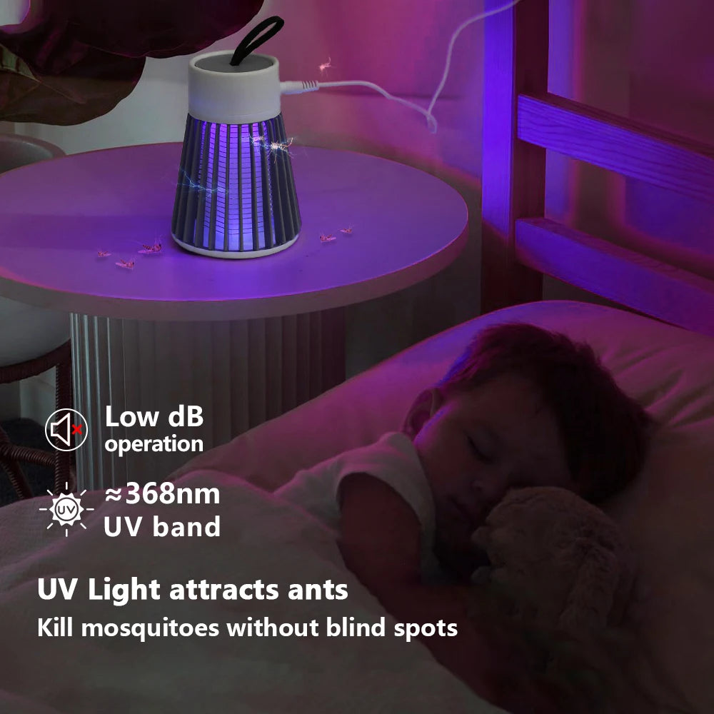 Electric Shock Mosquito Killer Lamp | USB 5V Fly Trap Zapper | Insect Killer Repellent | Bedroom / Outdoor Anti Mosquito Trap