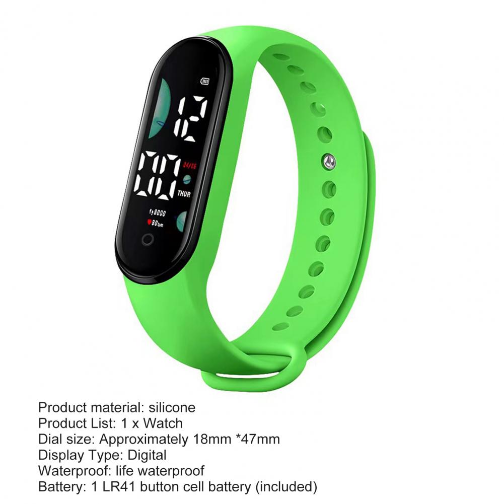 Hot !!M9 Electronic Watch LED Touch Control Waterproof Casual Multifunctional Week Time Display Men Women Unisex Sports Watch