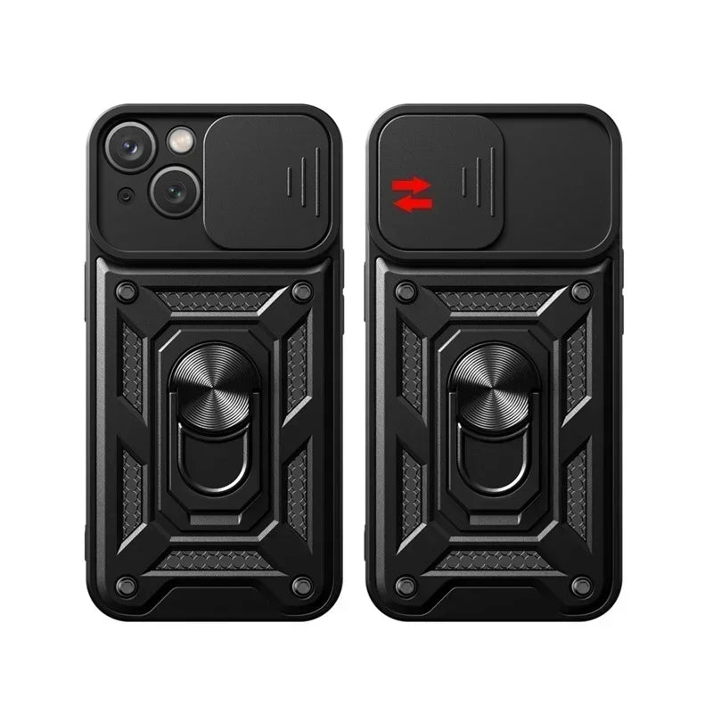 Cases For iPhone 16 Pro Max Plus | Shockproof Armor Slide Camera Lens Protection Cover
