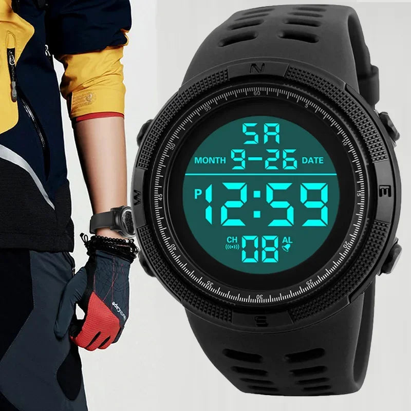 YIKAZE X01 Men's Digital Watches Multifunction Military Men Sports Wristwatch Sweatproof Luminous  Man Student Electronic Watch