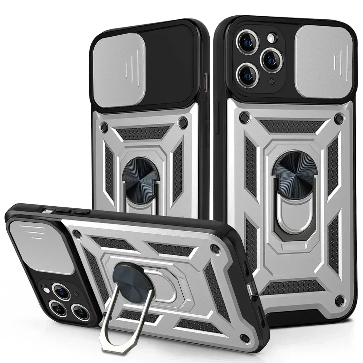 Cases For iPhone 16 Pro Max Plus | Shockproof Armor Slide Camera Lens Protection Cover