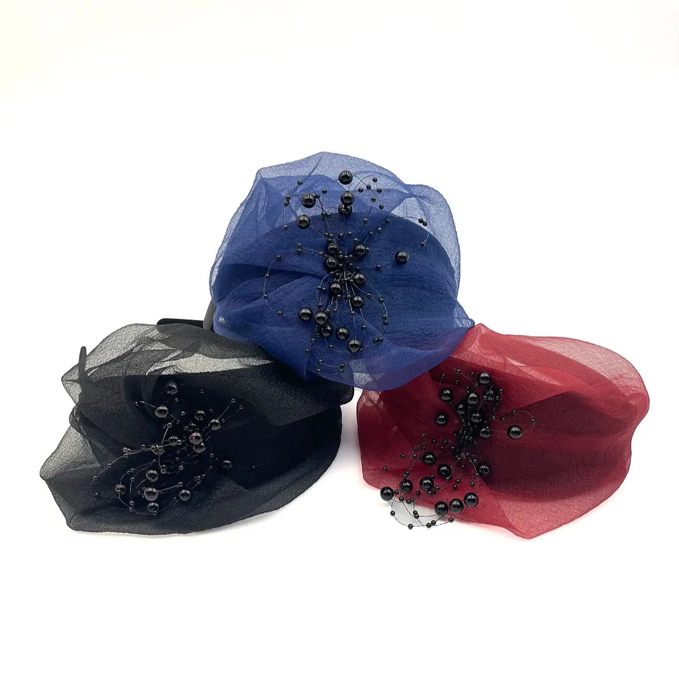 Fashionable and versatile dinner headpiece, half hat, breathable high headband, French top hat