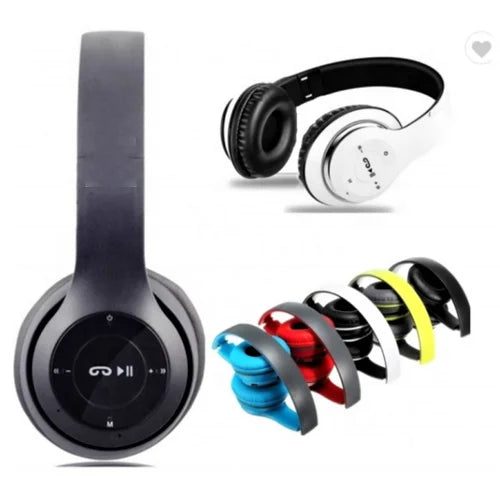 P47 Head mounted Bluetooth Earphones for Stereo headphone with Mic Noise Cancelling Over-Ear Earphones Aux in TF Card FM radio