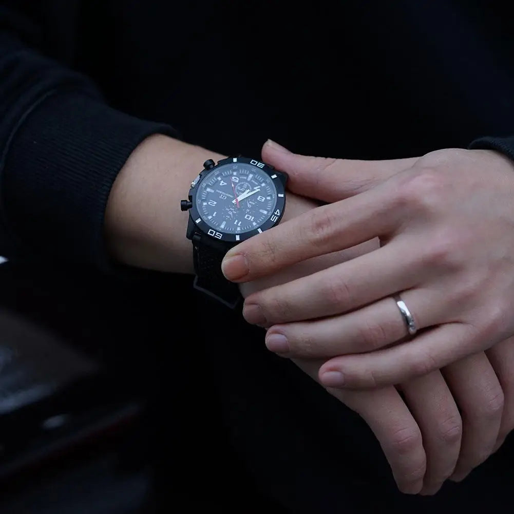 Luxury Business Men Watch Men's Fashion Watch Sports Big Dial Calendar Date Watches Digital Watches Soft Clock Shockproof