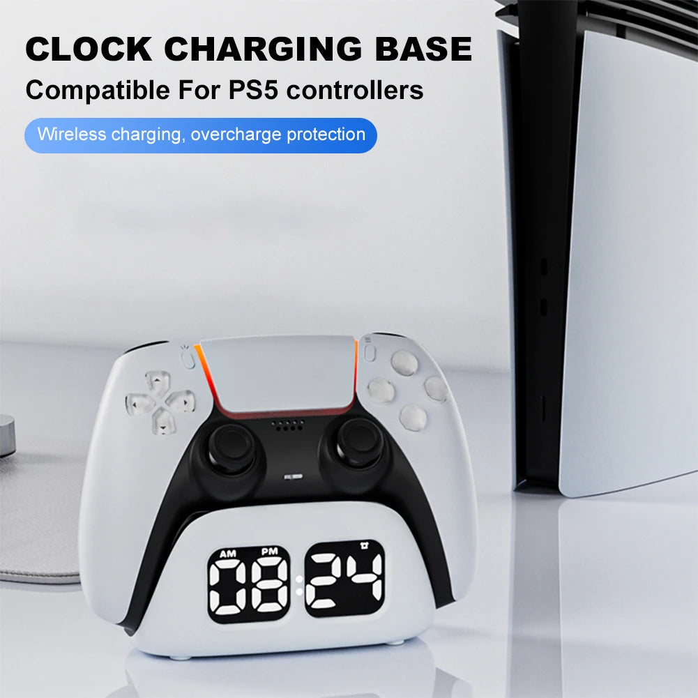 Charging Station Game Accessories Controller Charging Clock Base for PS 5 Accessories Kits