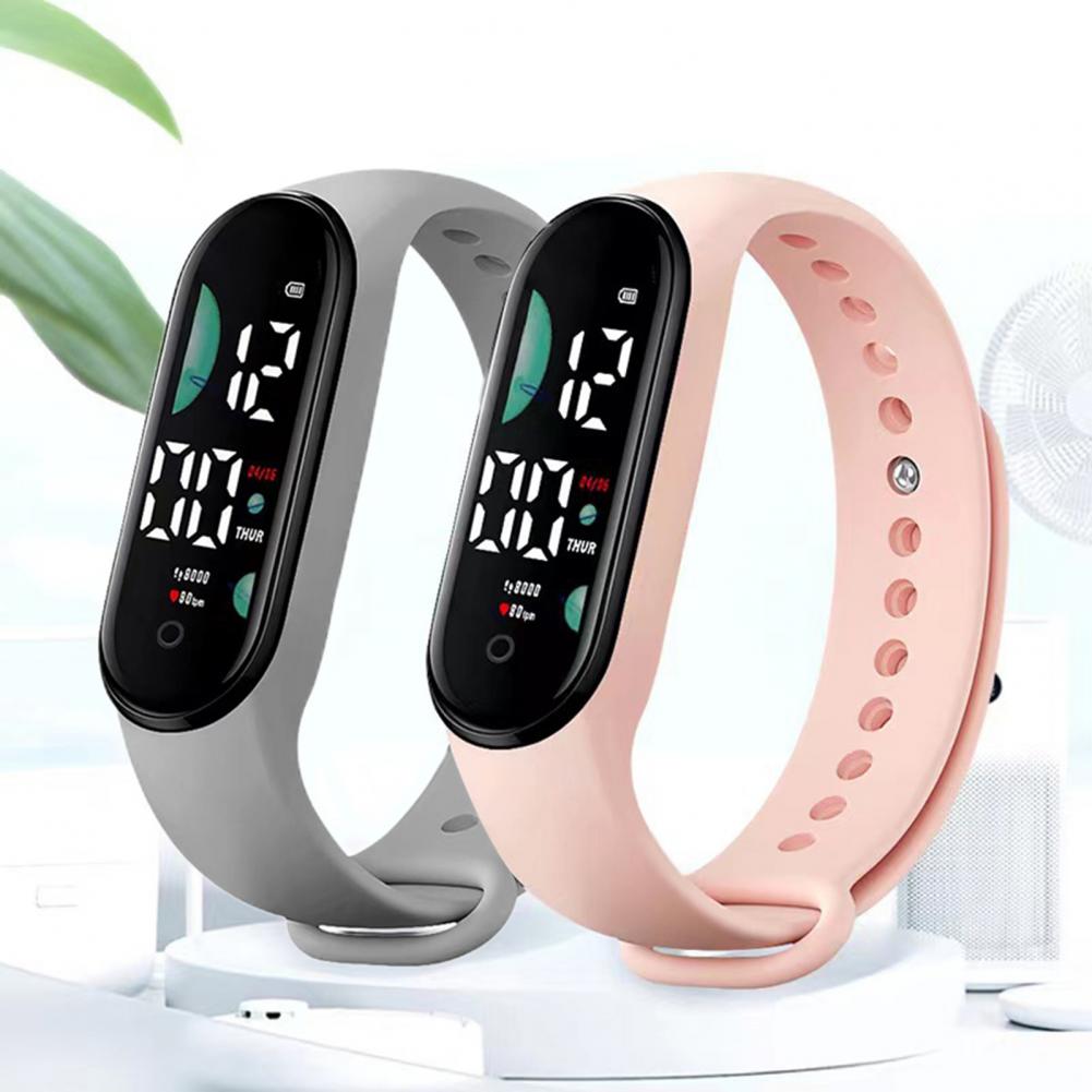 Hot !!M9 Electronic Watch LED Touch Control Waterproof Casual Multifunctional Week Time Display Men Women Unisex Sports Watch