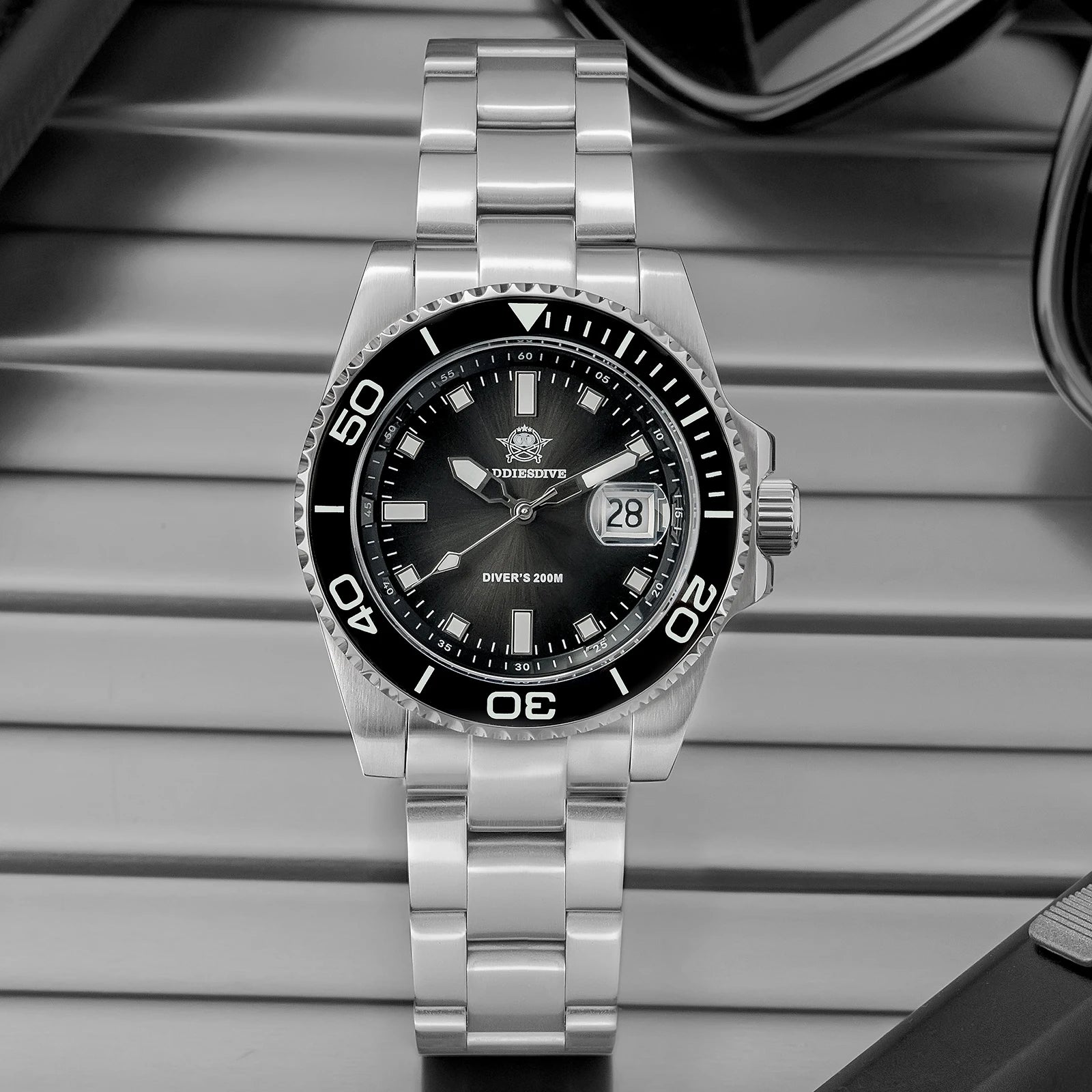 ADDIESDIVE 41mm Dive Watches For Men Ceramic Bezel BGW9 Waterproof Luminous Stainless Steel reloj hombre Colorful Dial Man Watch
