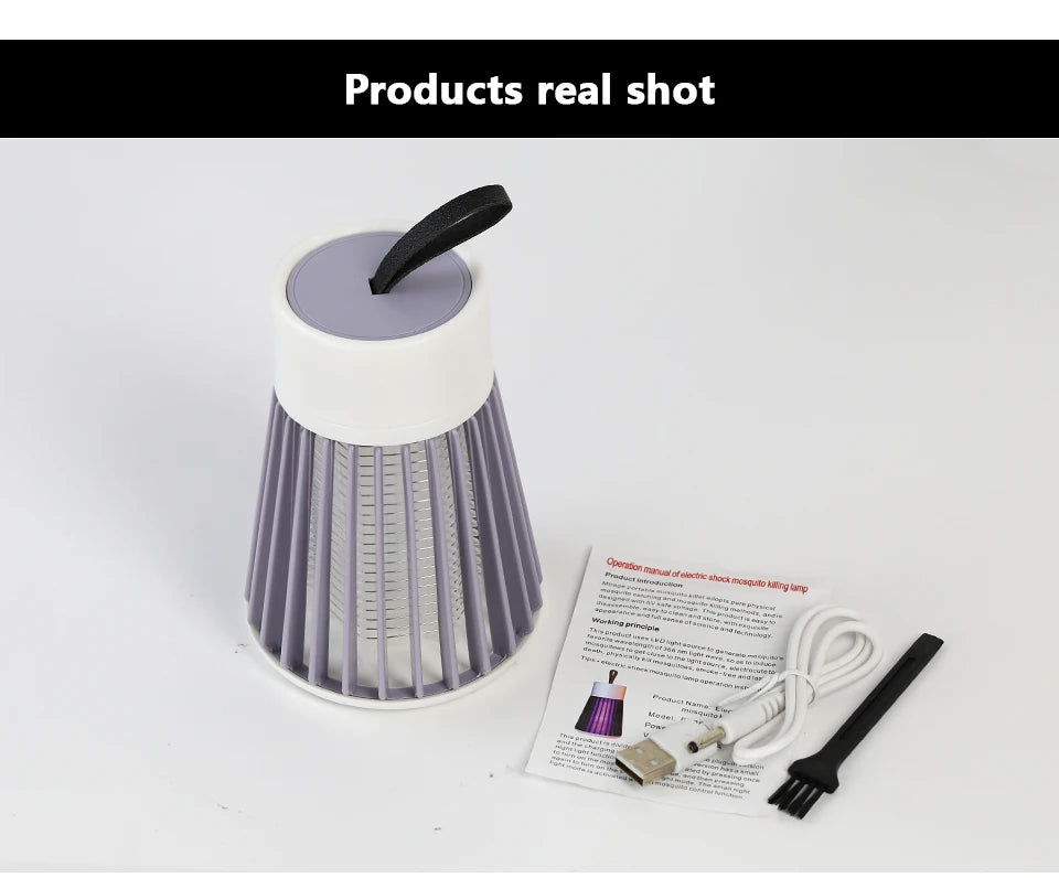 Electric Shock Mosquito Killer Lamp | USB 5V Fly Trap Zapper | Insect Killer Repellent | Bedroom / Outdoor Anti Mosquito Trap