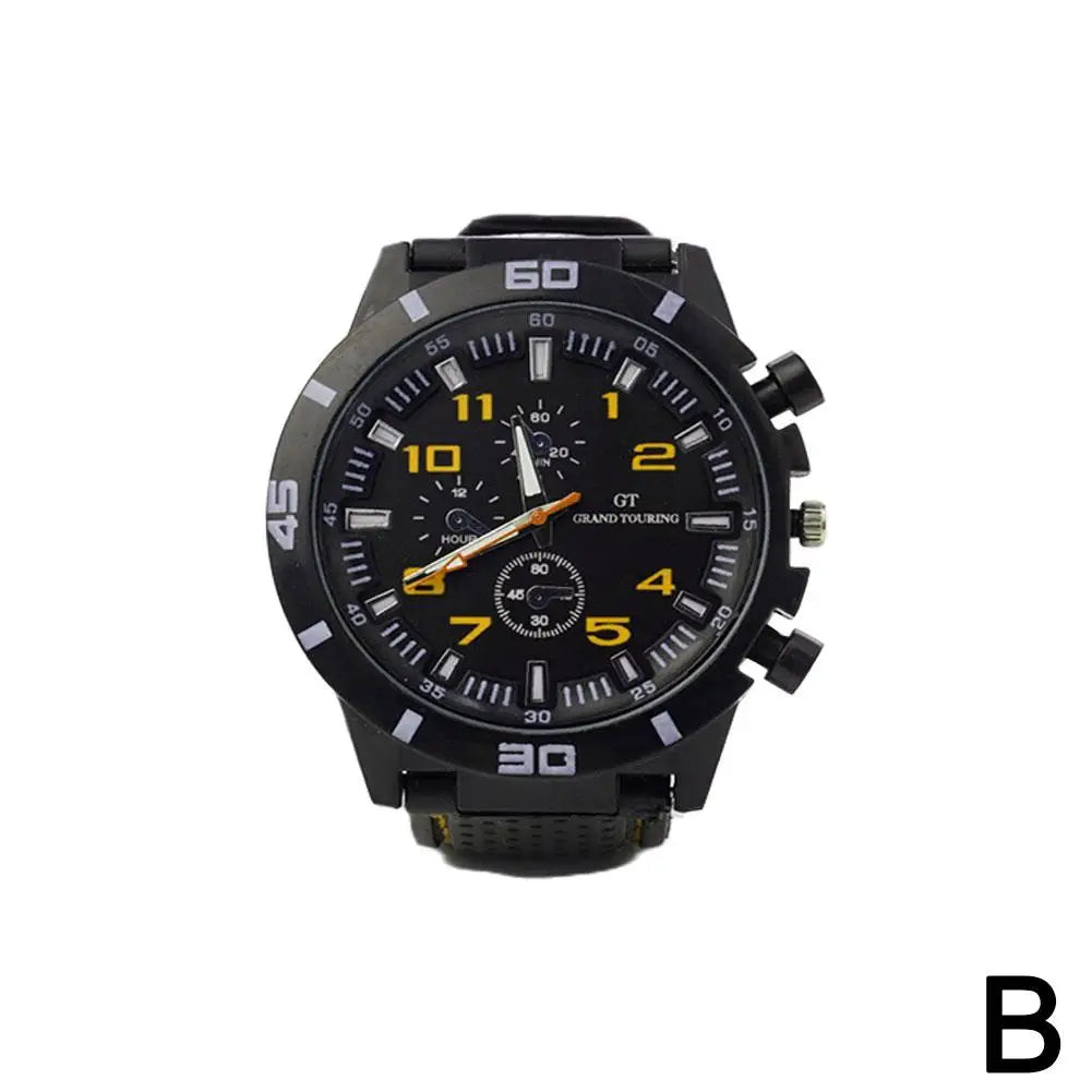 Luxury Business Men Watch Men's Fashion Watch Sports Big Dial Calendar Date Watches Digital Watches Soft Clock Shockproof