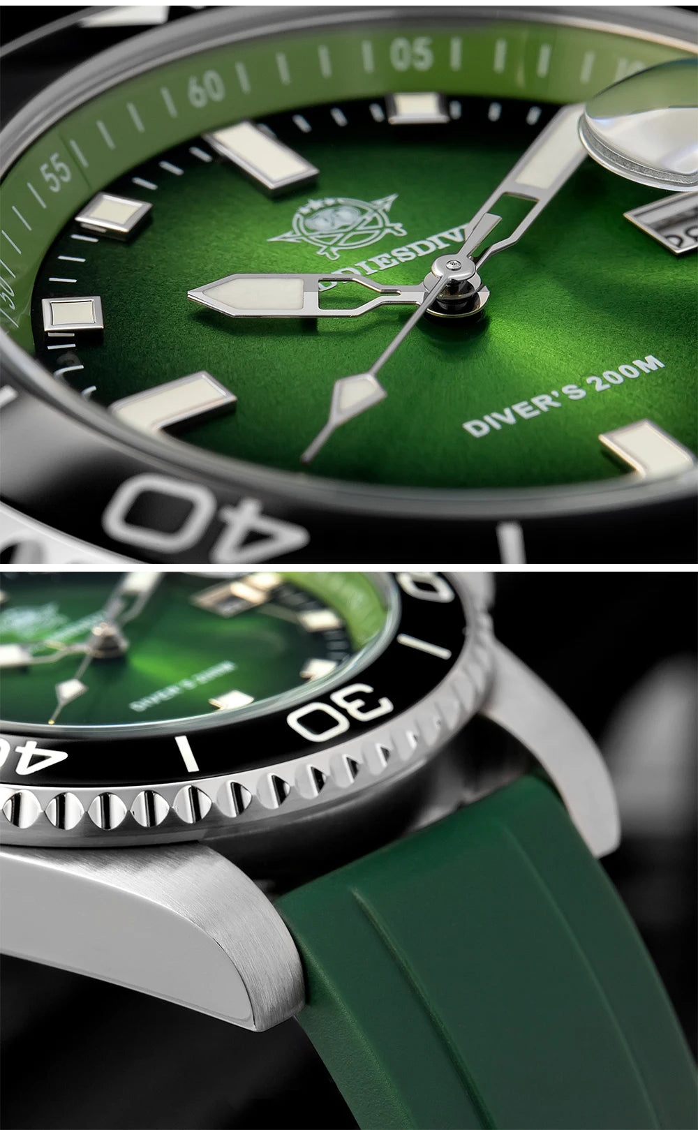 ADDIESDIVE 41mm Dive Watches For Men Ceramic Bezel BGW9 Waterproof Luminous Stainless Steel reloj hombre Colorful Dial Man Watch