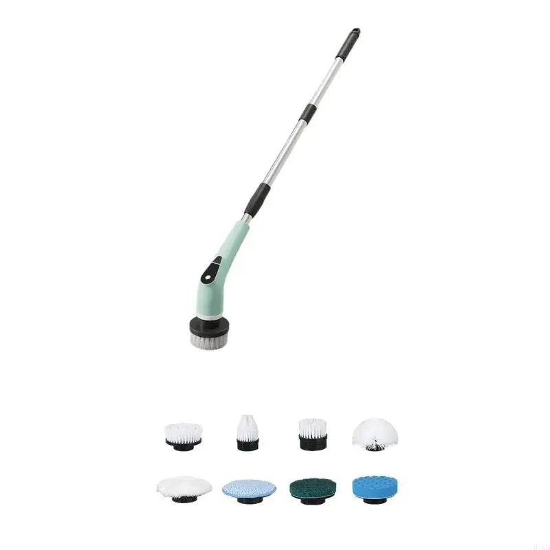 2025 New Electric Spin Scrubber 8Attachments 2000mAh Lithiums batteries For Floor Wall Clean