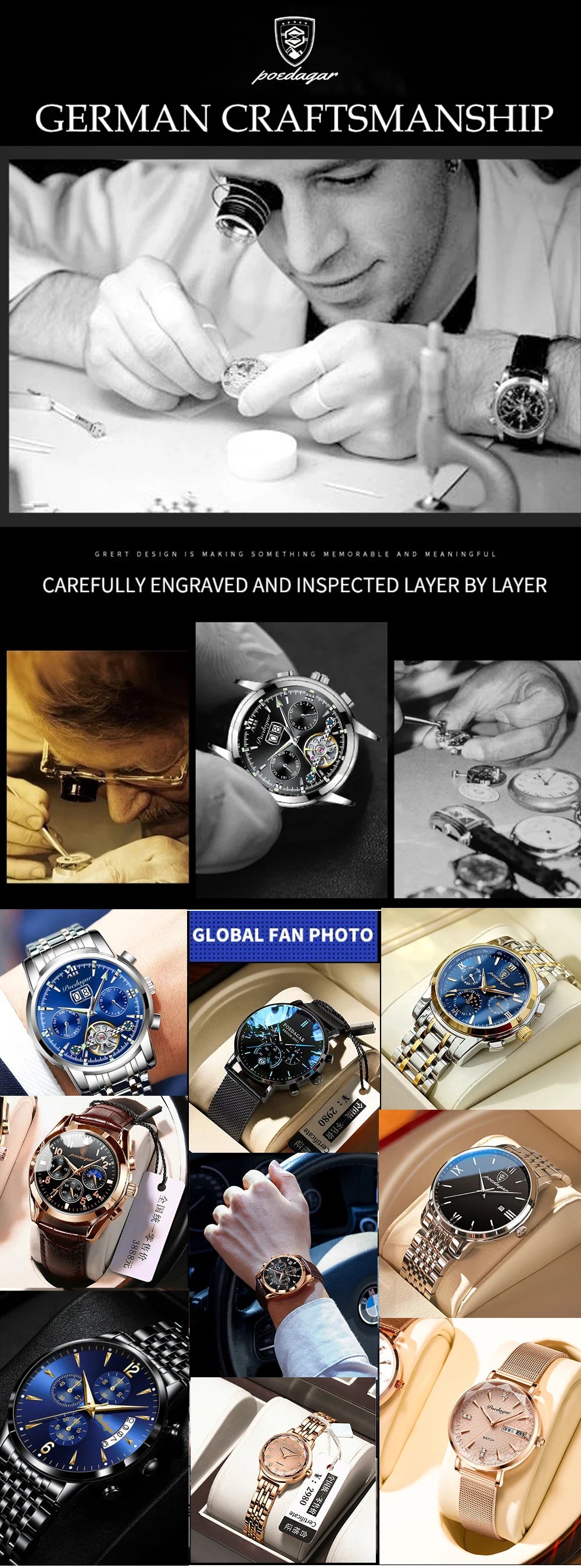 BINBOND Top Brand Luxury Man Wristwatch Waterproof Luminous Date Week Men Watches Stainless Steel Quartz Men's Watch Male reloj