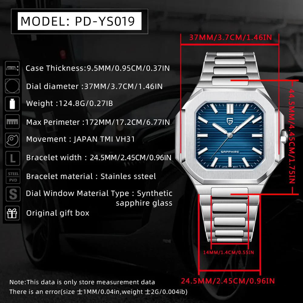2025 New PAGANI DESIGN Luxury Men Quartz Watches Top Brand Sapphire Glass AR Coated Watch 50M Waterproof Luminous Watch for Men