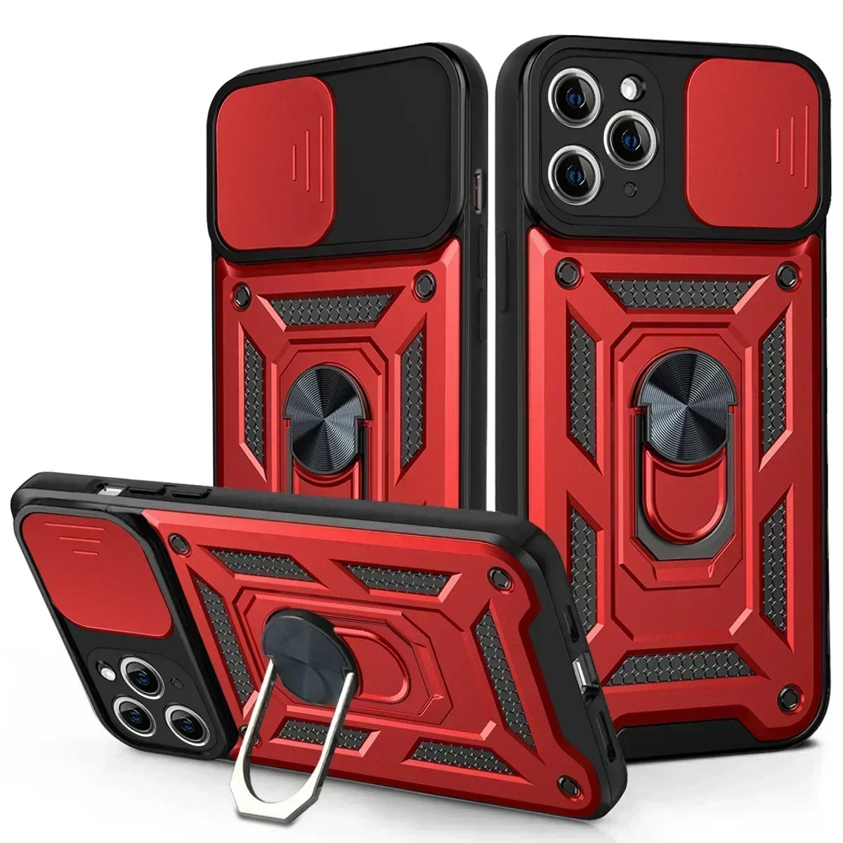 Cases For iPhone 16 Pro Max Plus | Shockproof Armor Slide Camera Lens Protection Cover