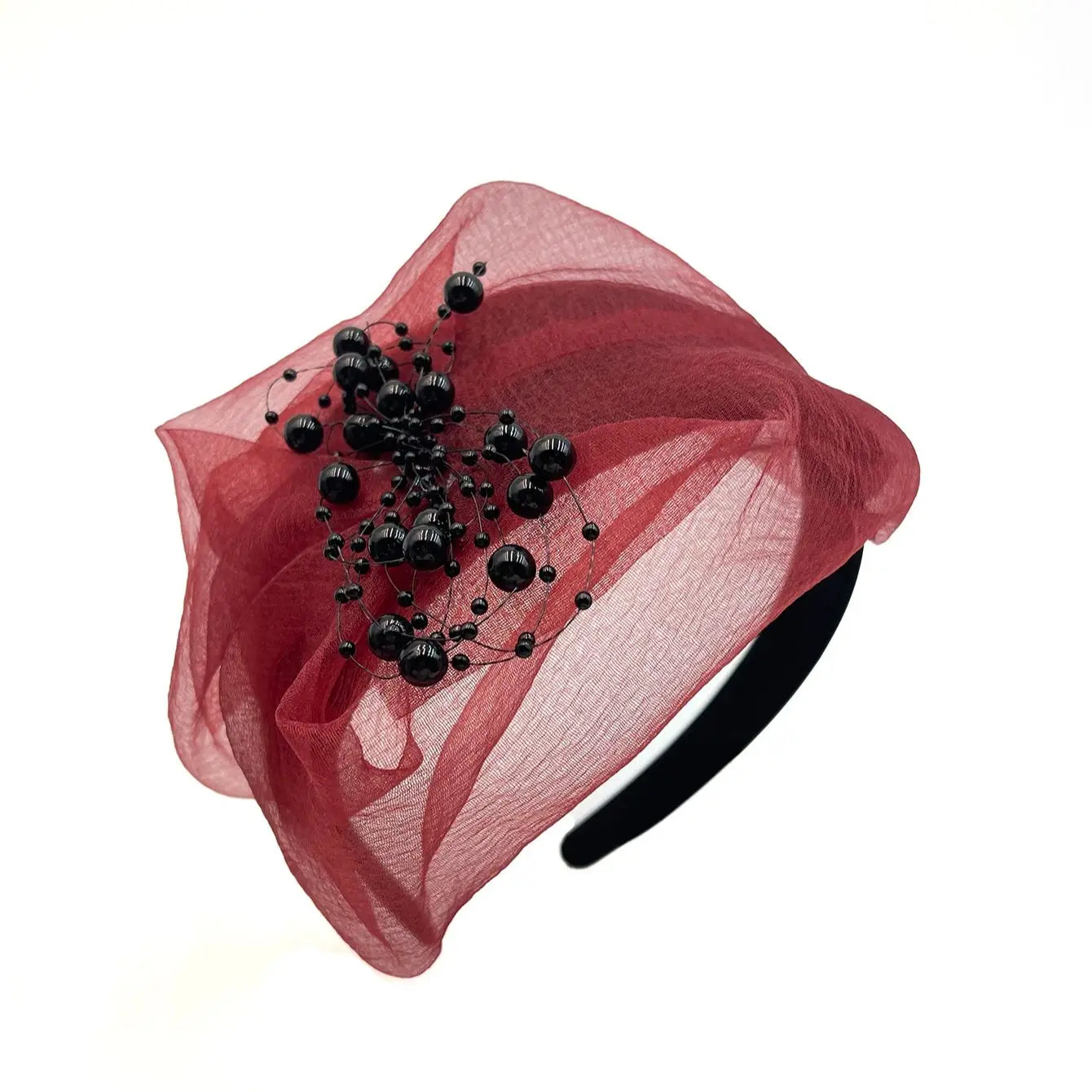 Fashionable and versatile dinner headpiece, half hat, breathable high headband, French top hat