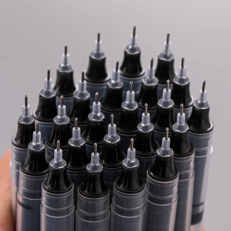 10Pcs/set | High Quality Needle Type Gel Pens | Straight Liquid Ballpoint Pen | Office Pen | For Professional Look | For Boss Look | Signing Pen