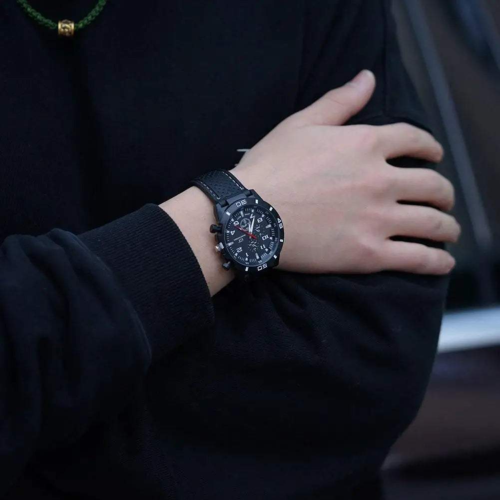 Luxury Business Men Watch Men's Fashion Watch Sports Big Dial Calendar Date Watches Digital Watches Soft Clock Shockproof