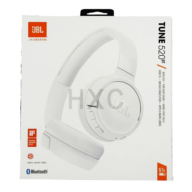 100% Original JBL Tune 520BT Wireless Bluetooth 5.3 Headphone Multi-Point Connection Headset Support Siri Goole Assistant
