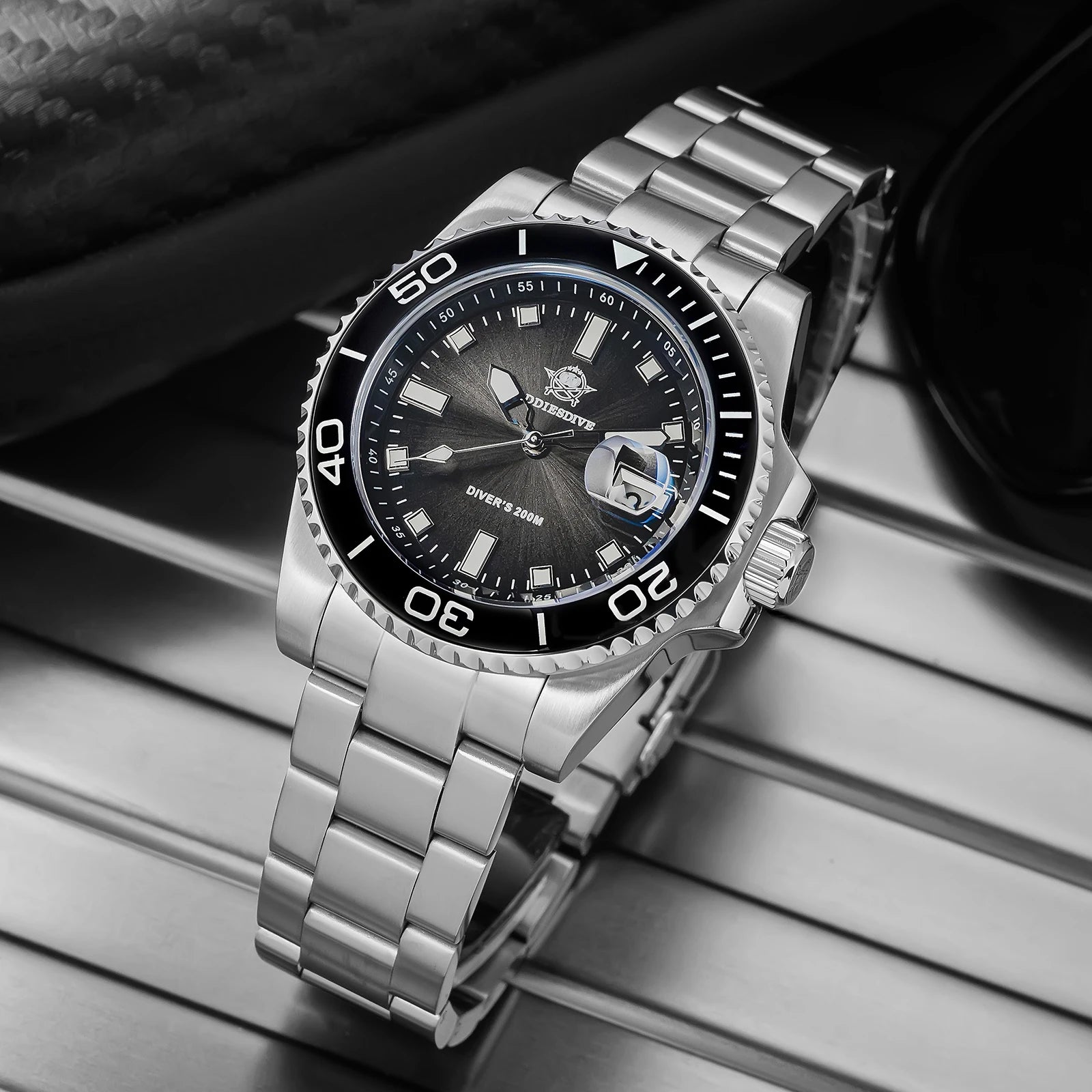 ADDIESDIVE 41mm Dive Watches For Men Ceramic Bezel BGW9 Waterproof Luminous Stainless Steel reloj hombre Colorful Dial Man Watch