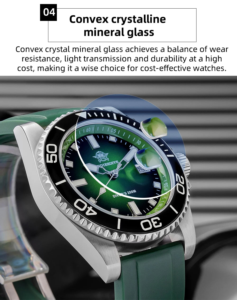 ADDIESDIVE 41mm Dive Watches For Men Ceramic Bezel BGW9 Waterproof Luminous Stainless Steel reloj hombre Colorful Dial Man Watch