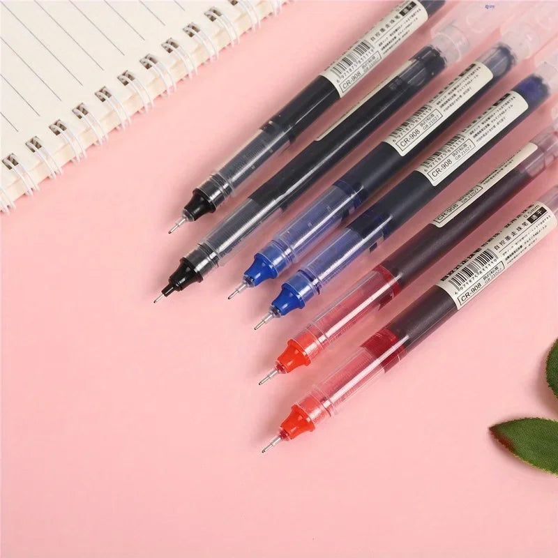 10Pcs/set | High Quality Needle Type Gel Pens | Straight Liquid Ballpoint Pen | Office Pen | For Professional Look | For Boss Look | Signing Pen