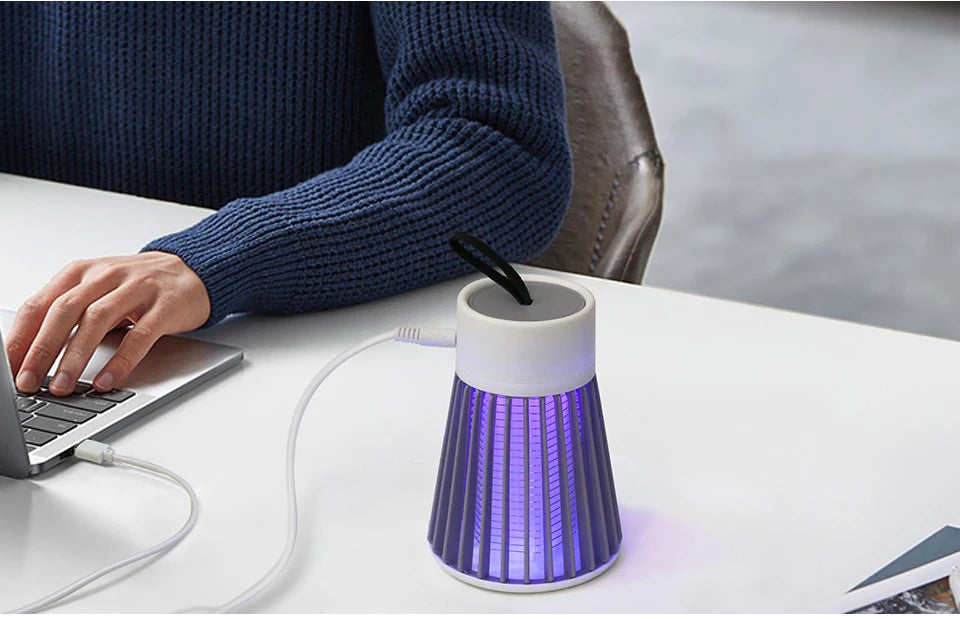 Electric Shock Mosquito Killer Lamp | USB 5V Fly Trap Zapper | Insect Killer Repellent | Bedroom / Outdoor Anti Mosquito Trap
