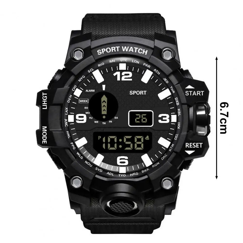 Electronic Watch Multifunctional Outdoor Sports Watch Stylish Durable Strap Running Watch Men Women Student Accessories