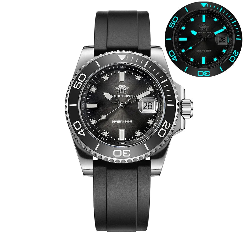 ADDIESDIVE 41mm Dive Watches For Men Ceramic Bezel BGW9 Waterproof Luminous Stainless Steel reloj hombre Colorful Dial Man Watch