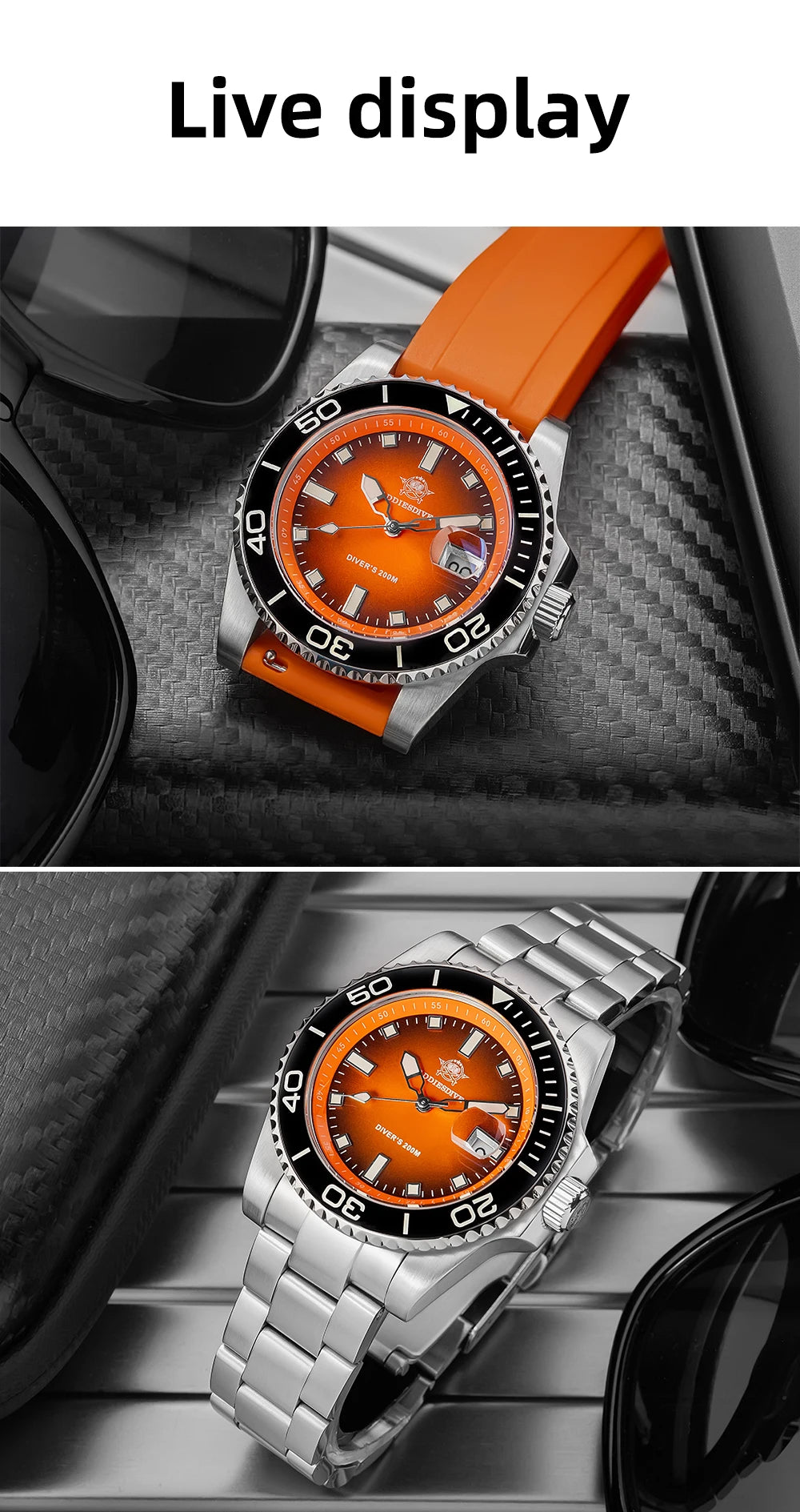 ADDIESDIVE 41mm Dive Watches For Men Ceramic Bezel BGW9 Waterproof Luminous Stainless Steel reloj hombre Colorful Dial Man Watch