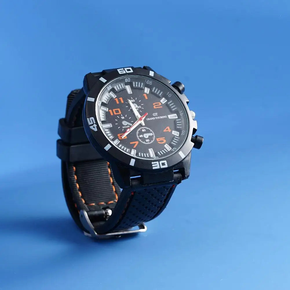 Luxury Business Men Watch Men's Fashion Watch Sports Big Dial Calendar Date Watches Digital Watches Soft Clock Shockproof