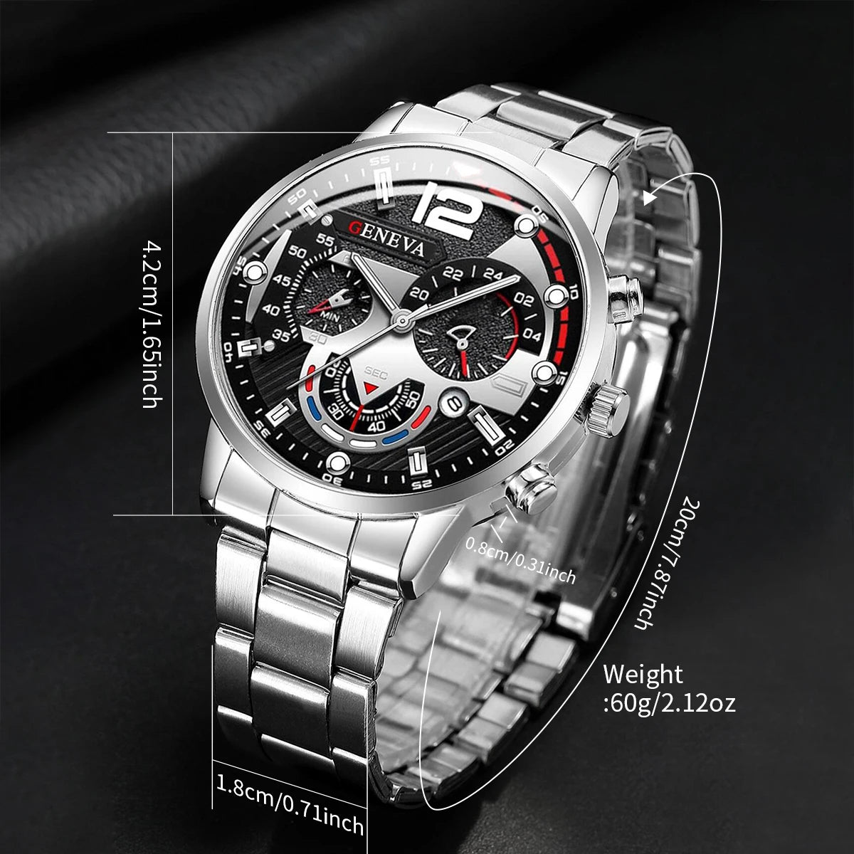 4PCS Men Business Watches Set Fashion Analog Quartz Watch for Mens Clock Reloj Hombre（Without Box）