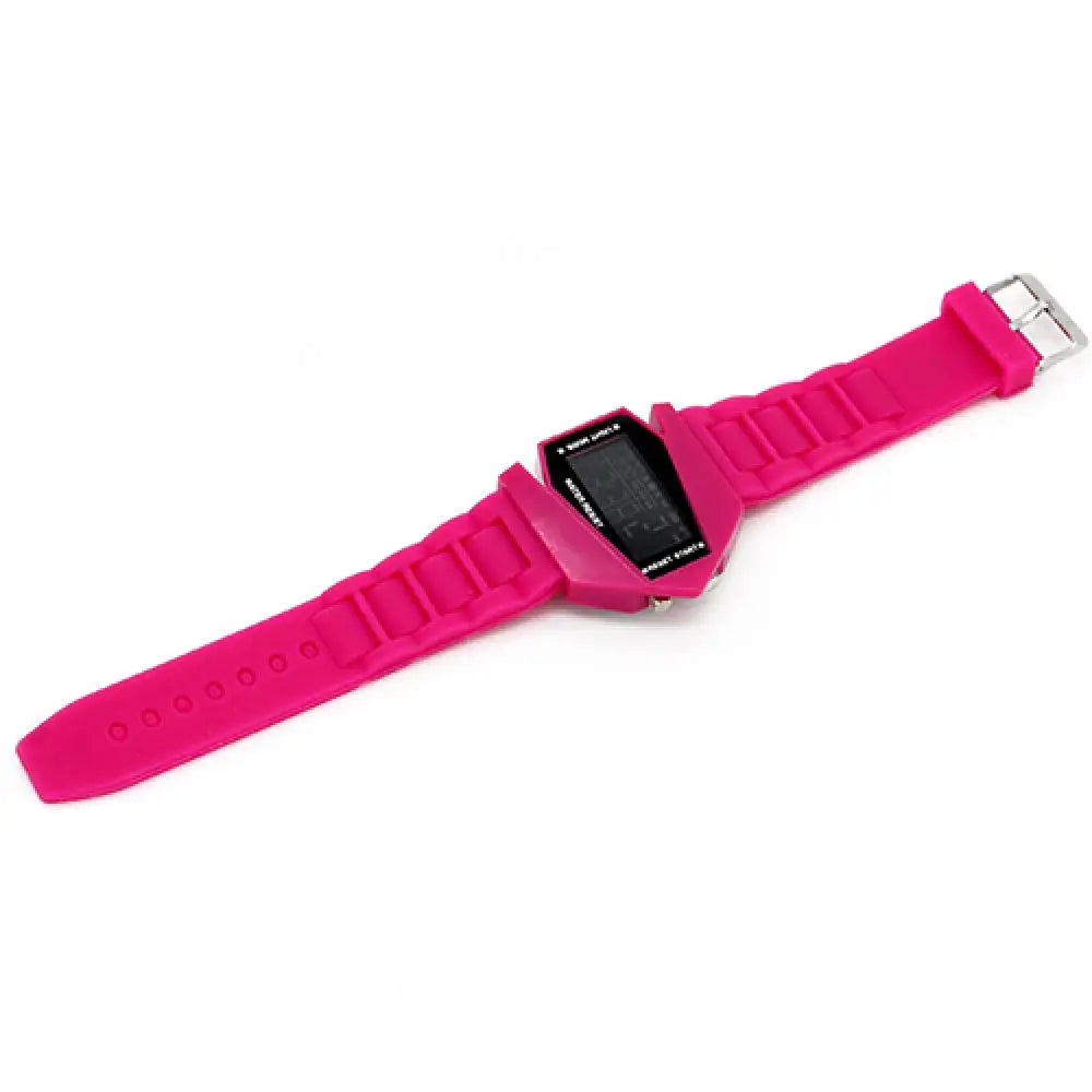 Creative Cool Men Wrist Watch Aircraft Oversized Design Light Digital Sports Plan Shaped Dial Wrist Watch