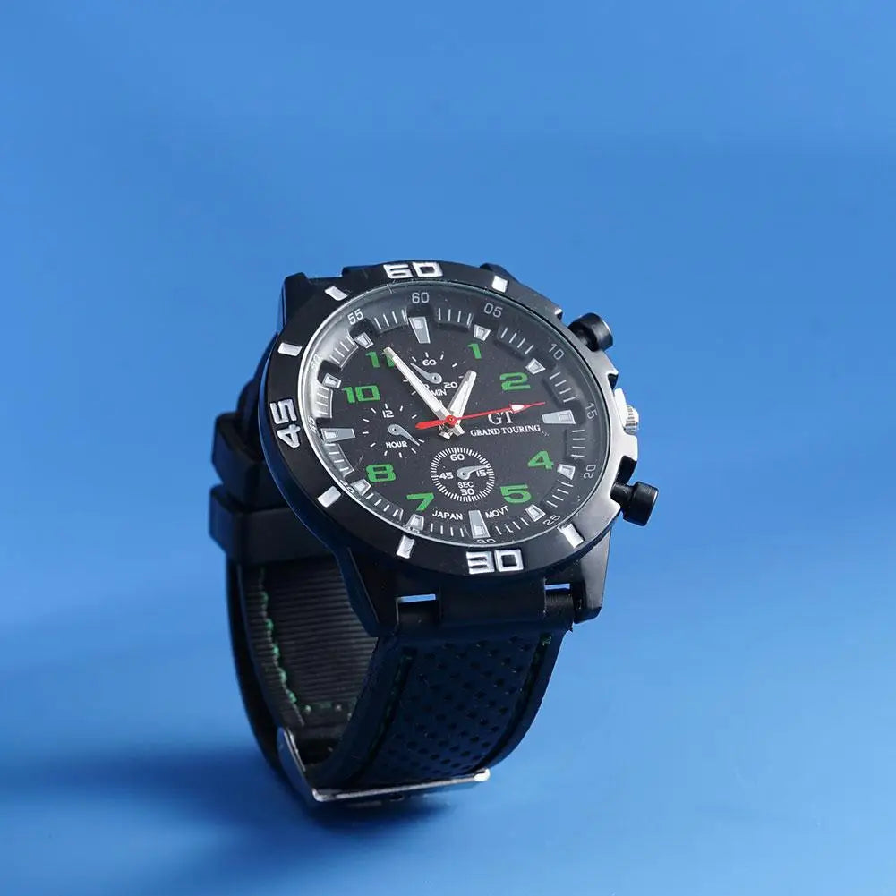 Luxury Business Men Watch Men's Fashion Watch Sports Big Dial Calendar Date Watches Digital Watches Soft Clock Shockproof