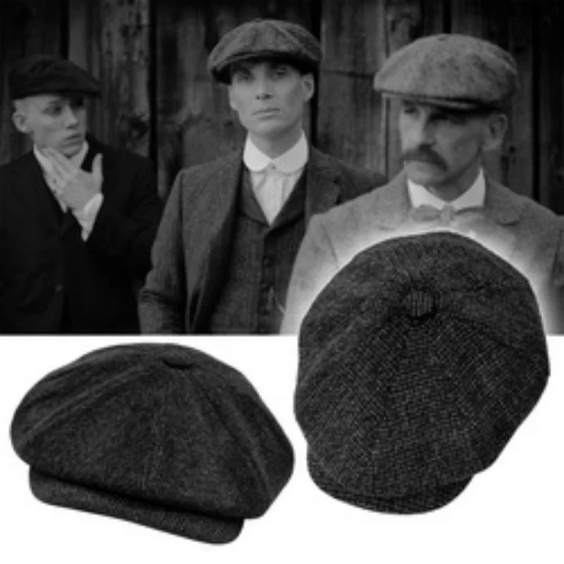 Classic Blinders Caps For Men Peaky Hat Newspaper Hat Shelby Same Style Beret Men's Sunshade Hat Suit Accessories Men's Gifts