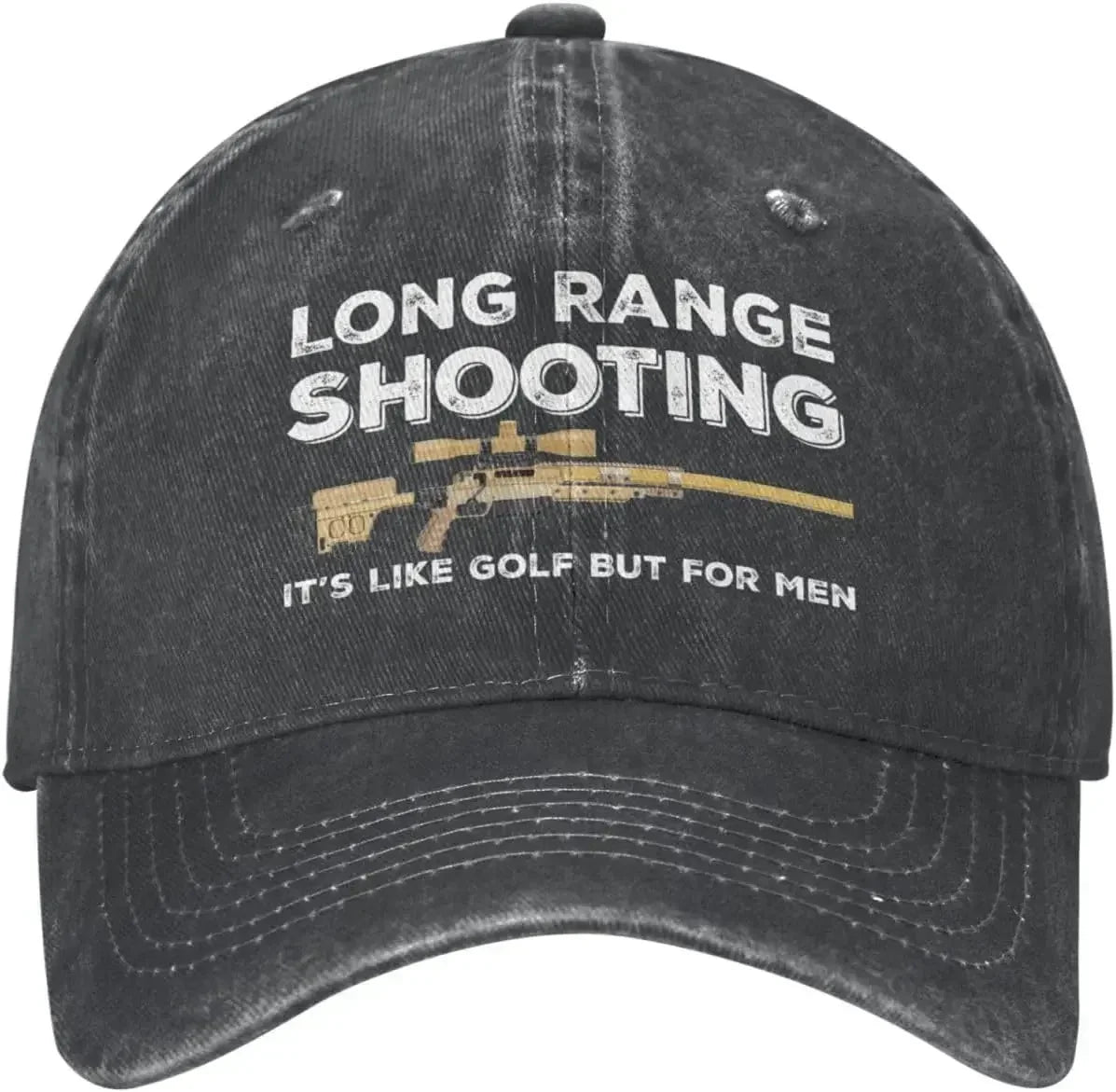 Funny Hat Long Ranges Shooting It's Like Golf But for Men Hat for Men Dad Hats Vintage Cap