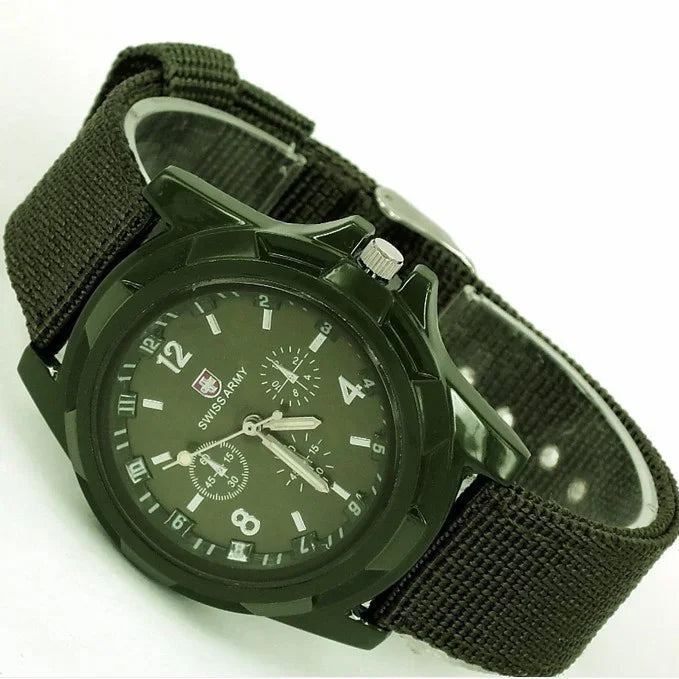 Fashion Nylon Strap Men's Watch Cloth Strap Military Watch Trendy Night Light Needle Sports Watch Men's and Women's Watch
