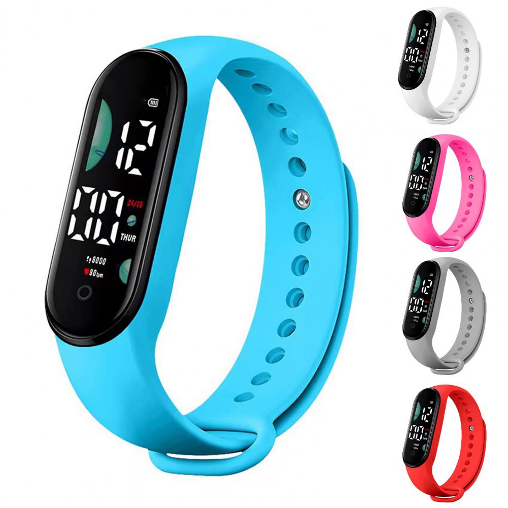 Hot !!M9 Electronic Watch LED Touch Control Waterproof Casual Multifunctional Week Time Display Men Women Unisex Sports Watch