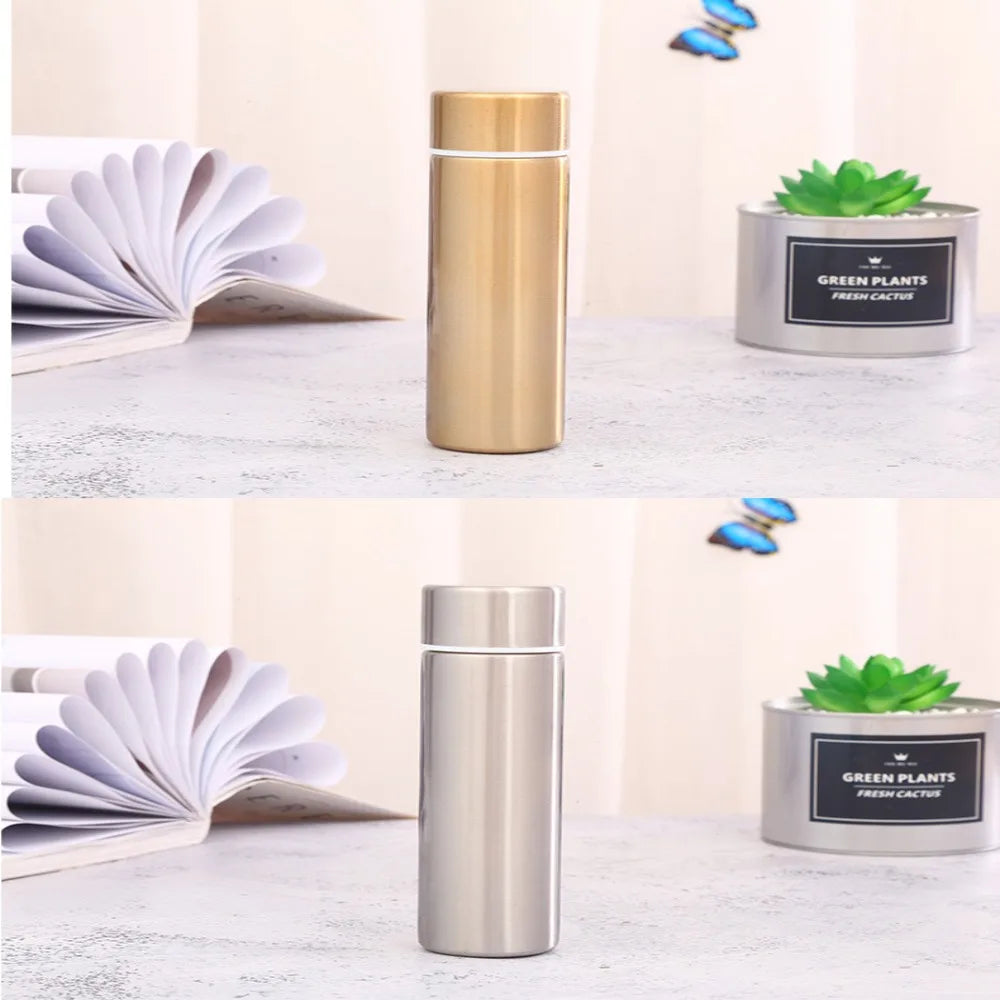 130ML Portable Pocket Thermos Bottle Stainless Steel Mini Thermal Water Bottle Insulated Flask Cup Outdoor Camping Drinkware