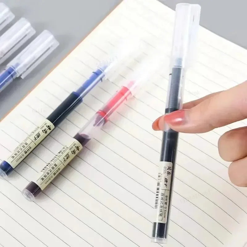 10Pcs/set | High Quality Needle Type Gel Pens | Straight Liquid Ballpoint Pen | Office Pen | For Professional Look | For Boss Look | Signing Pen