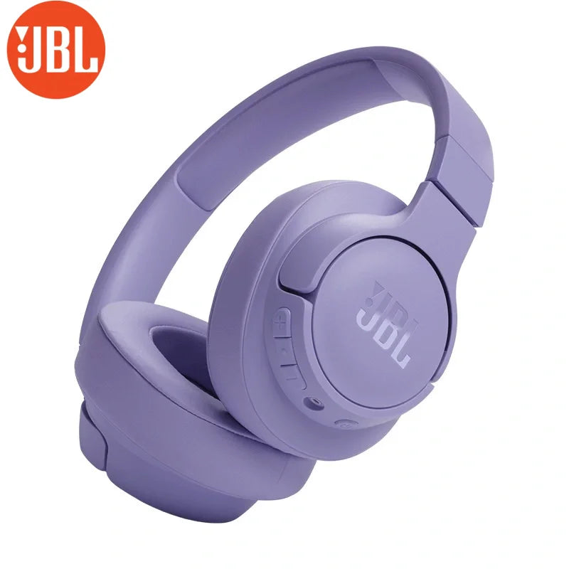 Original JBL Tune 720BT Wireless Bluetooth Over Ear Headphones with Microphone, 75H Battery  Support APP Deep Bass Foldable