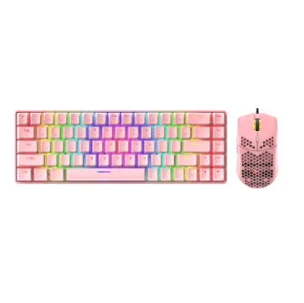 FREEWOLF T8 Gaming Mechanical Keyboard and Mouse Set 62 Keys USB RGB LED Backlit Drop Shipping Gaming Keyboard Gamer Gift