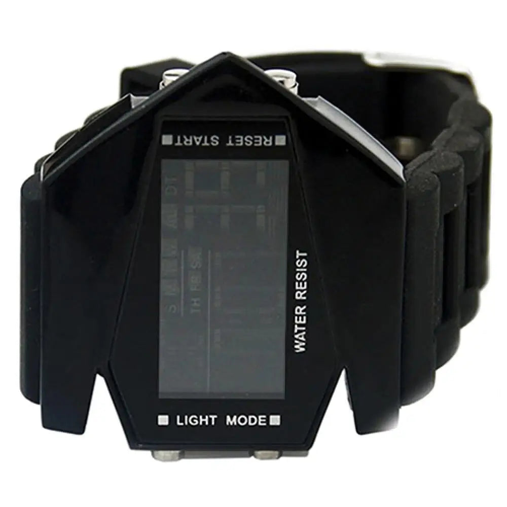 Creative Cool Men Wrist Watch Aircraft Oversized Design Light Digital Sports Plan Shaped Dial Wrist Watch