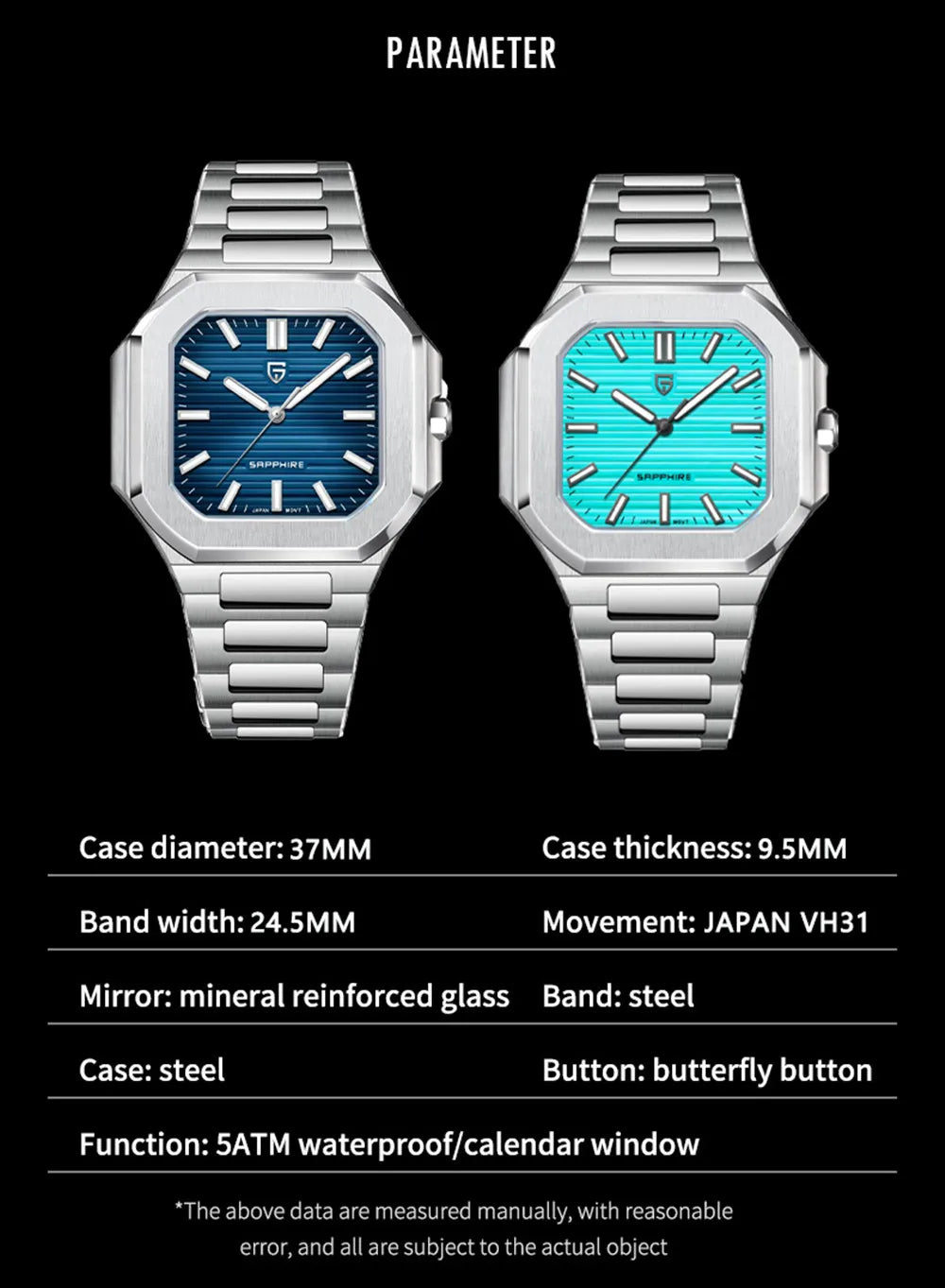 2025 New PAGANI DESIGN Luxury Men Quartz Watches Top Brand Sapphire Glass AR Coated Watch 50M Waterproof Luminous Watch for Men
